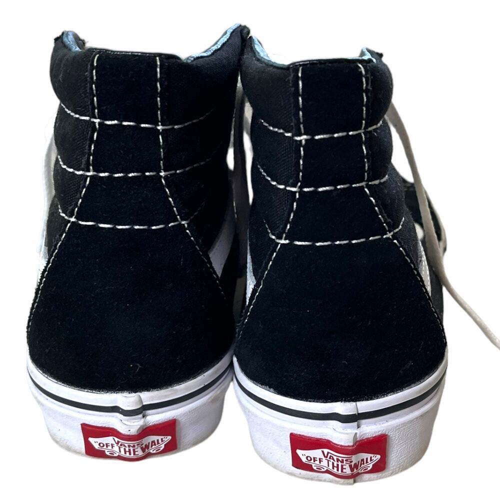 Vans Old Skool Canvas Hi Top sk8-hi shoes Black White Men 4.5 women 6 - Picture 2 of 8